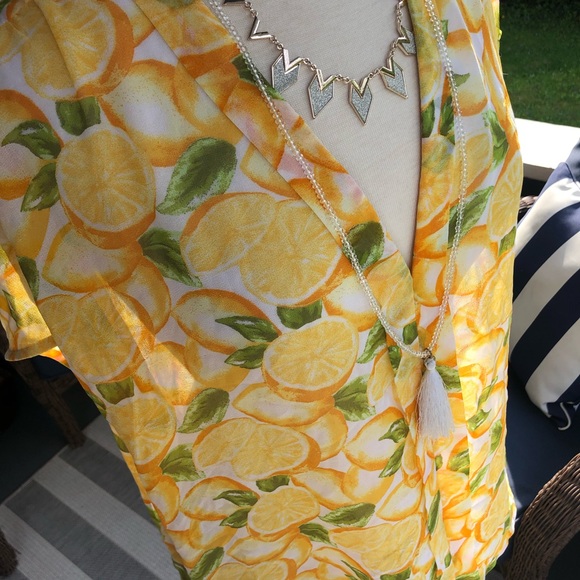 VS Lemon Print Sheer Top! 🍋 - Picture 4 of 6
